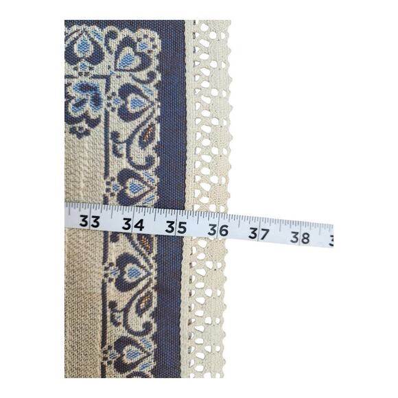 Austria made old world table runner blue and cream couple dancers - Picture 13 of 14